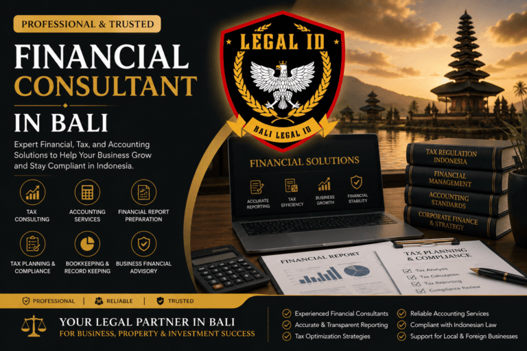 Financial Consultant In Bali for Tax, Accounting & Financial Reporting Services-Bali Legal ID