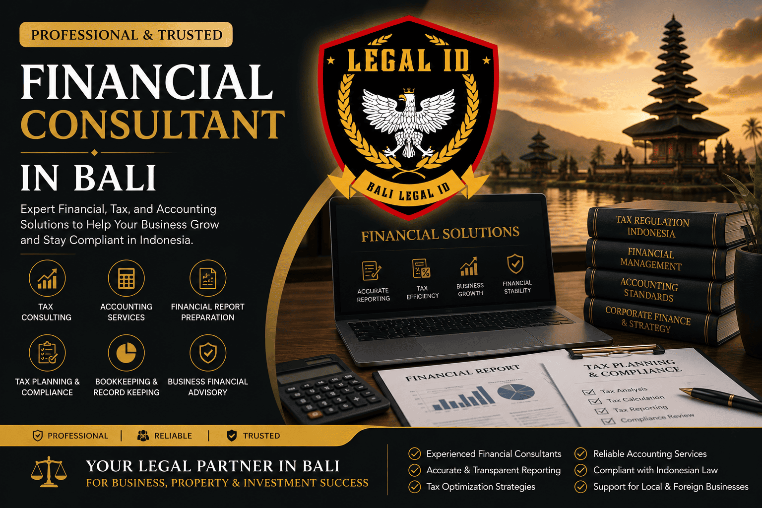 Financial Consultant In Bali for Tax, Accounting & Financial Reporting Services-Bali Legal ID