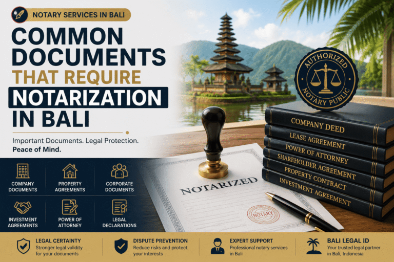 Common Documents That Require Notarization in Bali