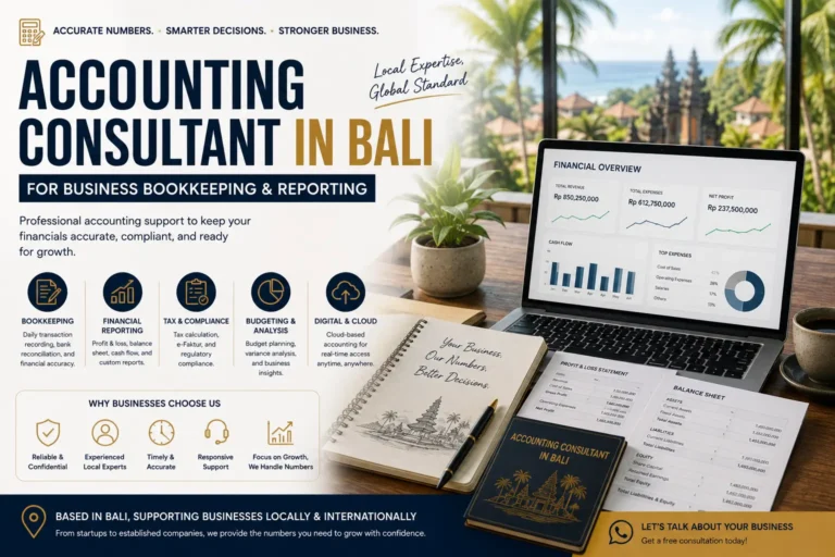 Accounting Consultant in Bali for Business Bookkeeping & Reporting