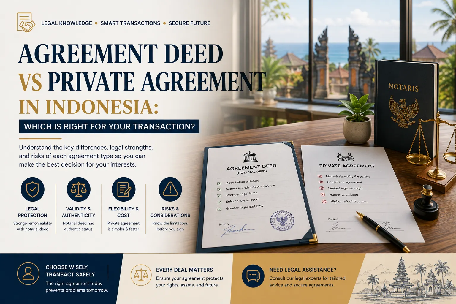 agreement deed vs private agreement indonesia