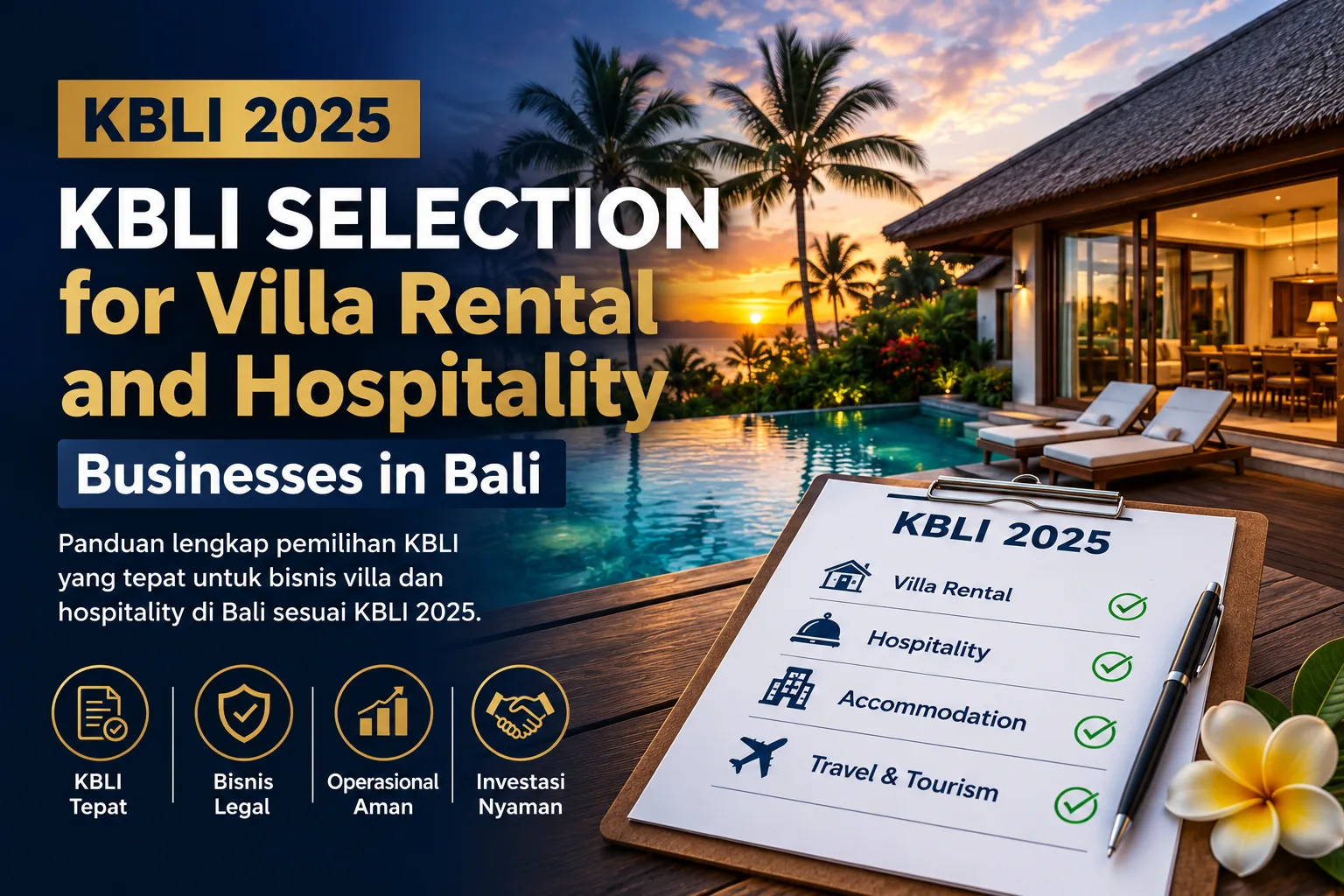 KBLI Selection for Villa Rental and Hospitality Businesses in Bali