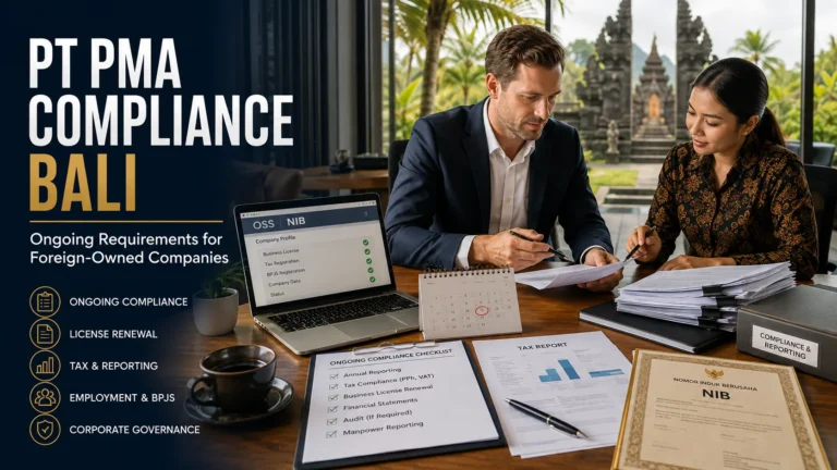 PT PMA Compliance Bali Ongoing Requirements for Foreign-Owned Companies