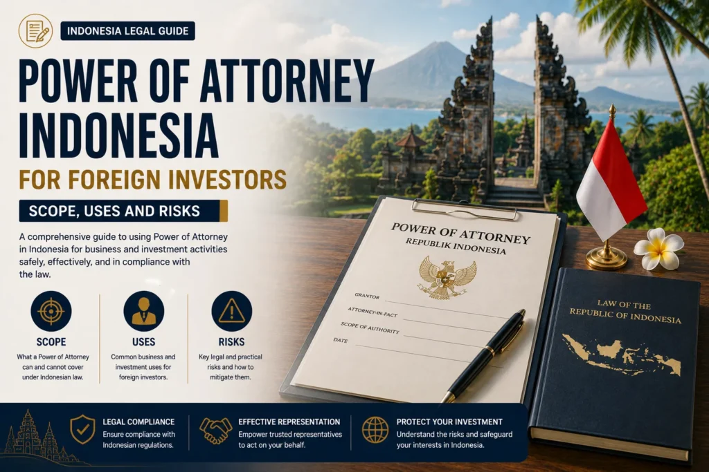 Power of Attorney Indonesia for Foreign Investors Scope, Uses and Risks