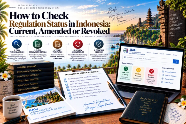 Check Regulation Status Indonesia using official legal sources