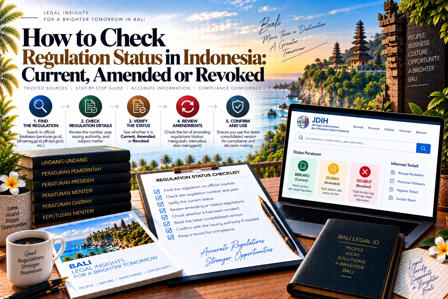 Check Regulation Status Indonesia using official legal sources