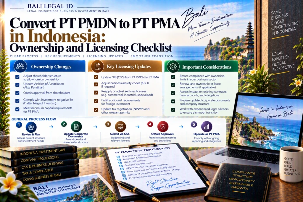 PT PMDN to PT PMA Conversion Indonesia