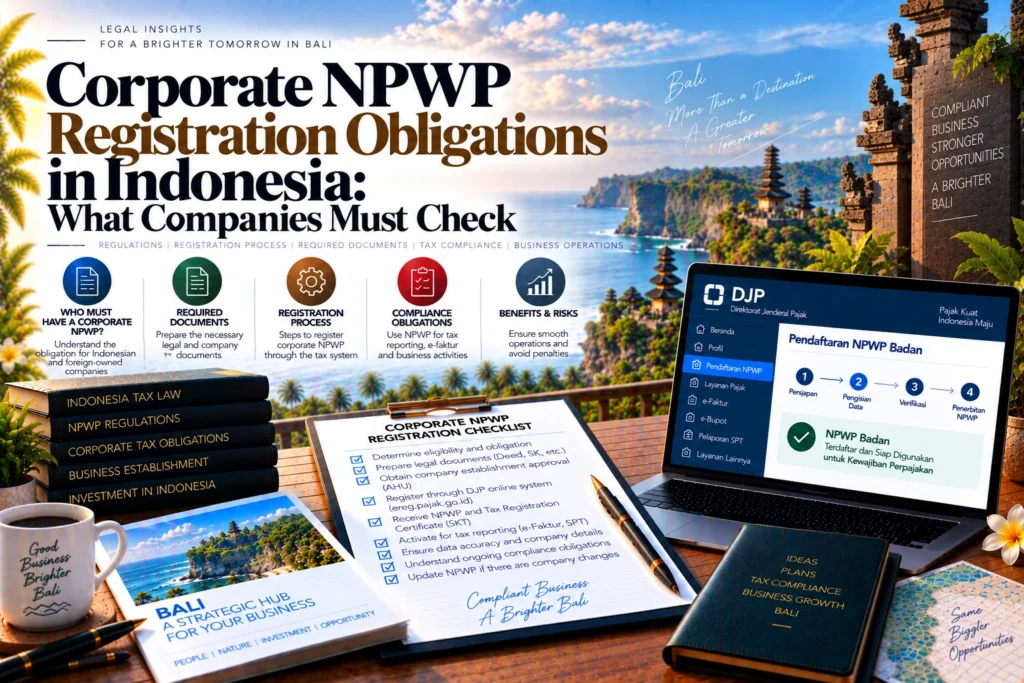 Corporate NPWP Registration Obligations in Indonesia: What Companies Must Check