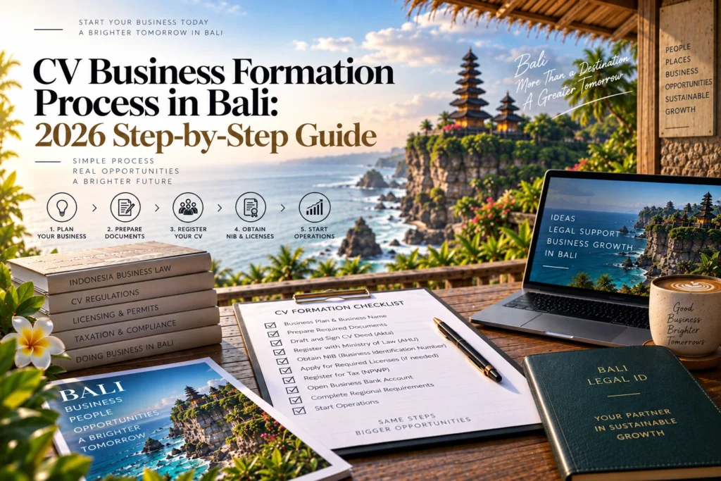 CV Business Formation Process in Bali: 2026 Step-by-Step Guide