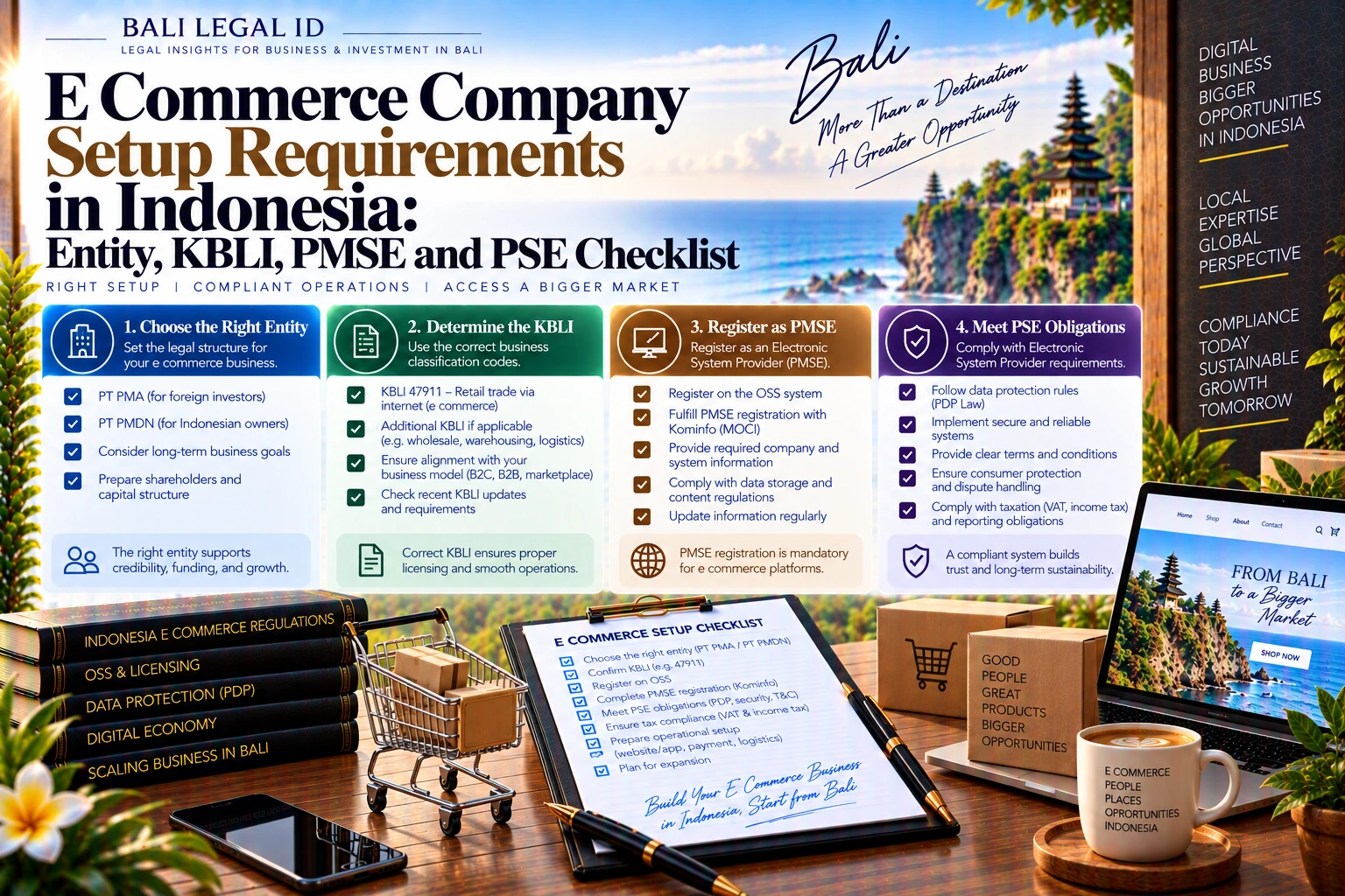 E commerce company setup requirements and e-commerce setup budget planning in Indonesia