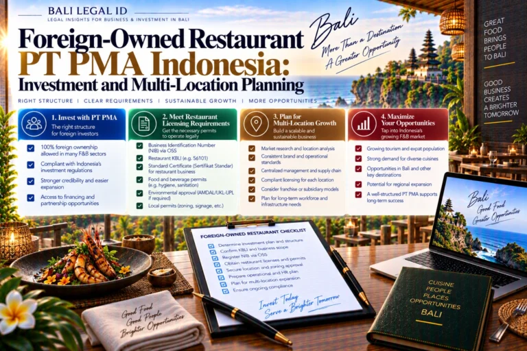 Foreign-Owned Restaurant PT PMA Indonesia: Investment and Multi-Location Planning