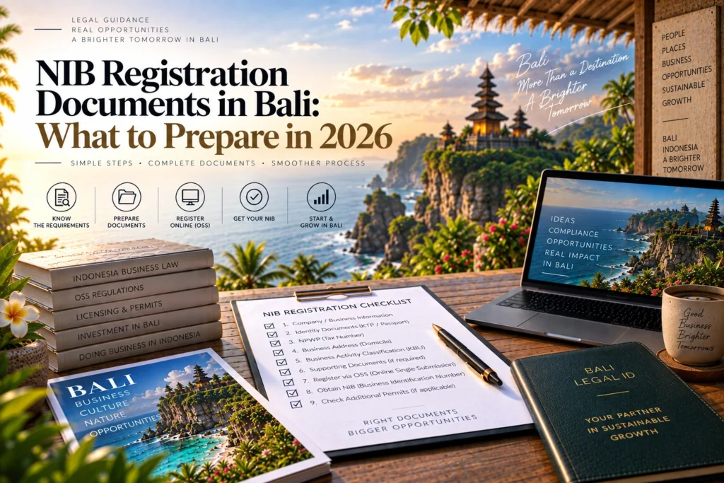 NIB Registration Documents in Bali: What to Prepare in 2026