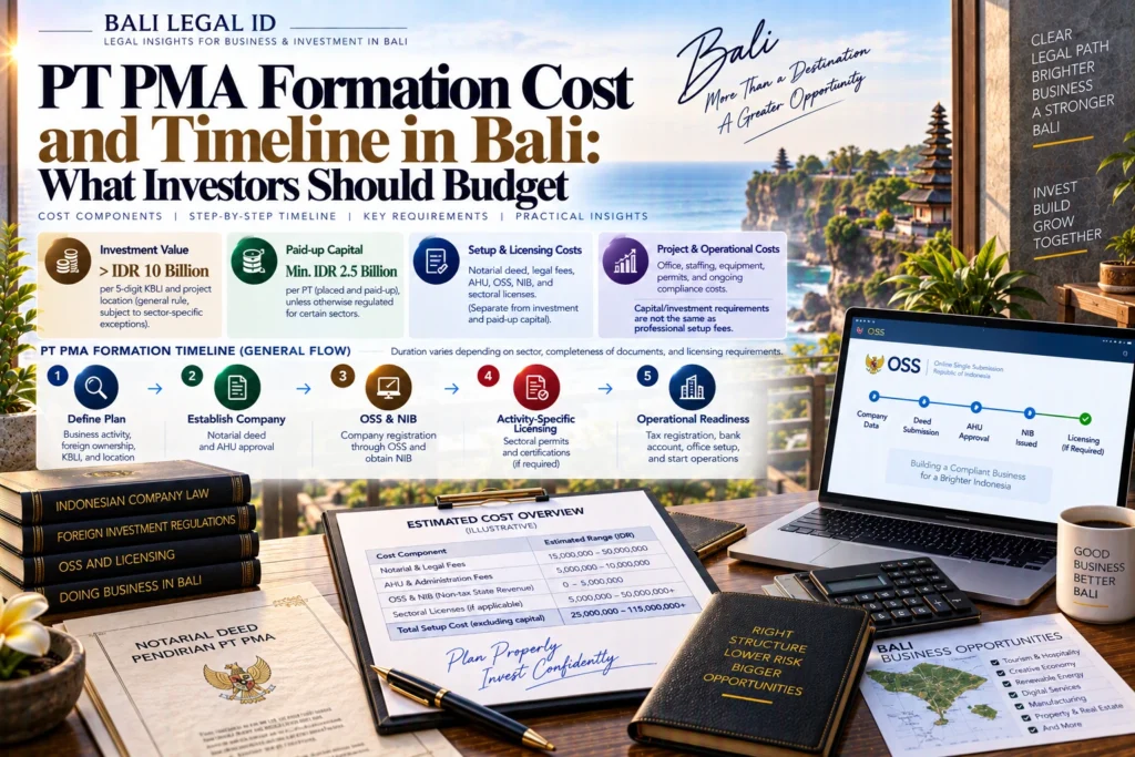 PT PMA Formation Timeline Bali: Stages and Delay Checks