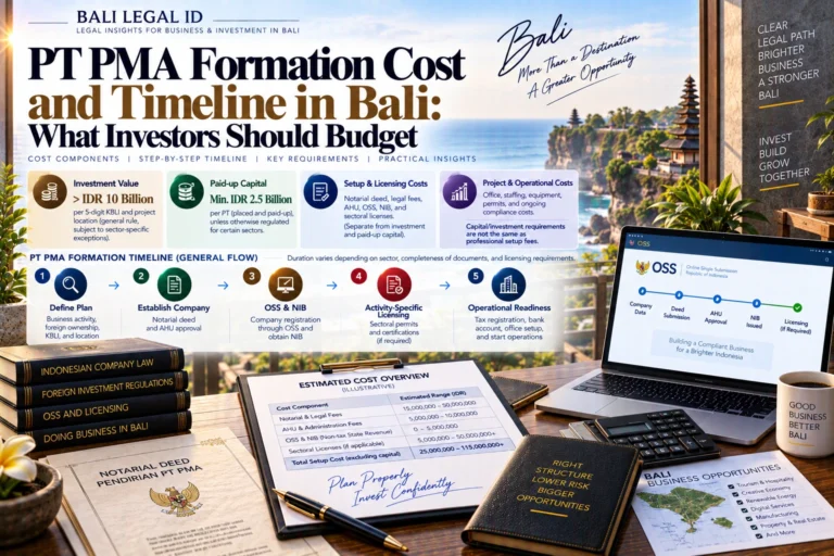 PT PMA Formation Timeline Bali: Stages and Delay Checks