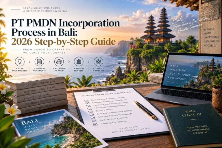 PT PMDN Incorporation Process in Bali: 2026 Step-by-Step Guide