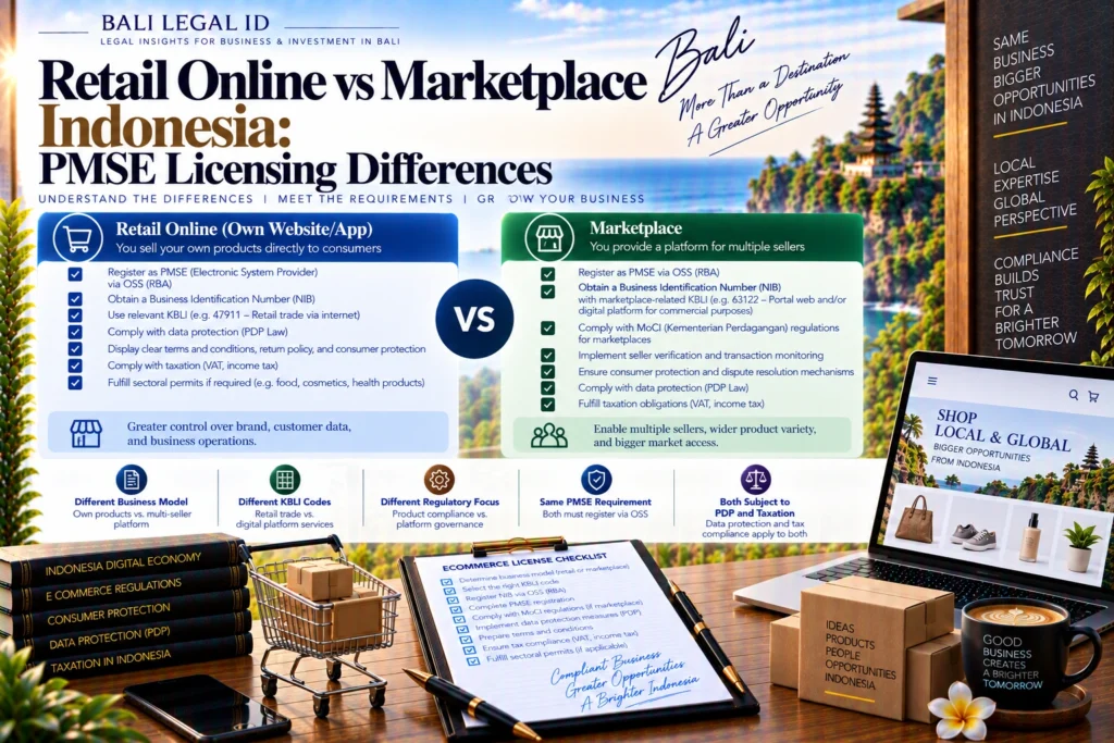 Retail Online vs Marketplace Indonesia: PMSE Licensing Differences