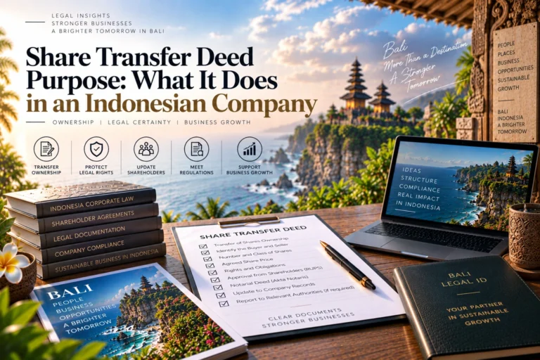 Share Transfer Deed Purpose: What It Does in an Indonesian Company