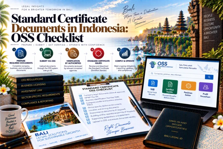 Standard Certificate Documents in Indonesia: OSS Checklist