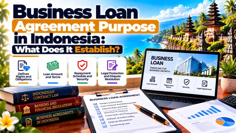 Business Loan Agreement Purpose in Indonesia: What Does It Establish?
