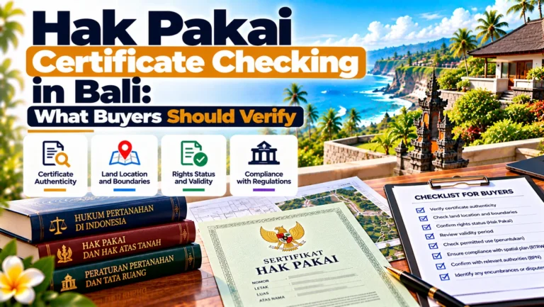 Hak Pakai Certificate Checking in Bali: What Buyers Should Verify